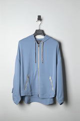 Lorena Antoniazzi Zip Jacket in Dusty Blue - Ashia Mode - Vancouver