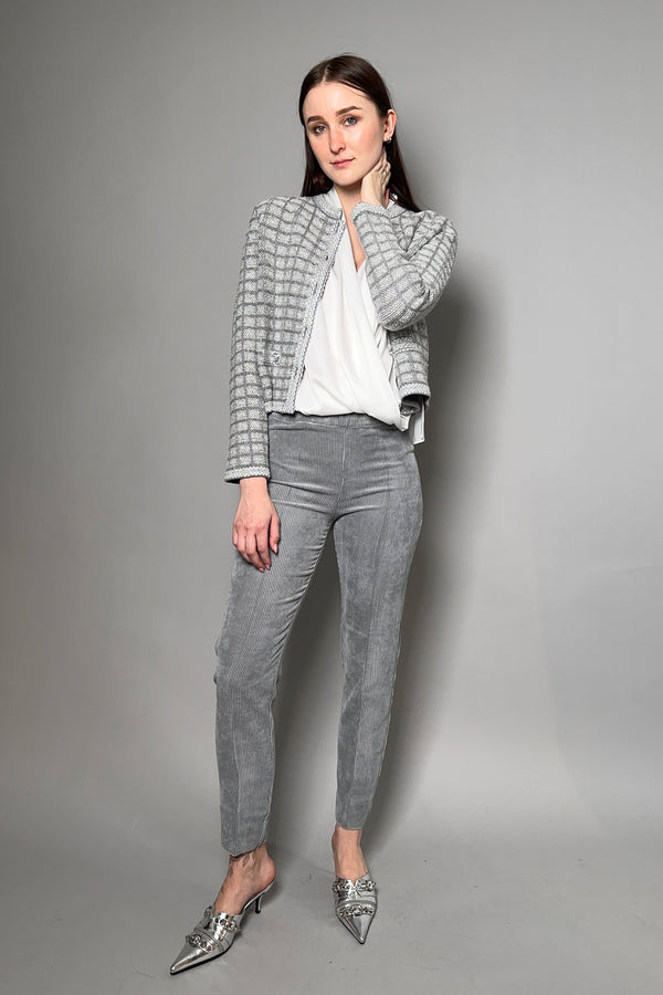 D. Exterior Skinny Velvet Corduroy Pants in Stone