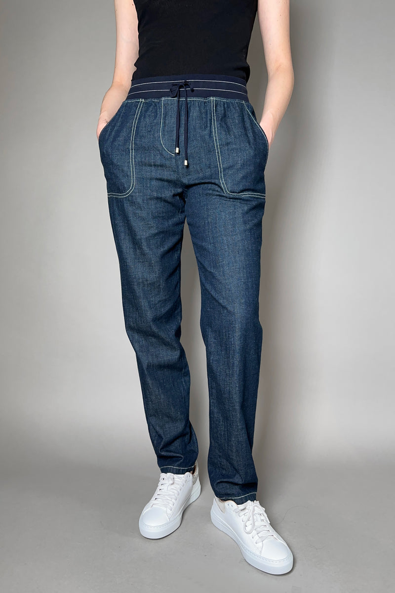Lorena Antoniazzi Denim Look Jogger Pants - Ashia Mode - Vancouver