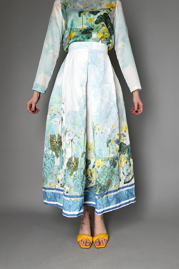 Laboratorio Floral Print Crinkle Taffeta Skirt Vancouver. Shop Online or in Store.