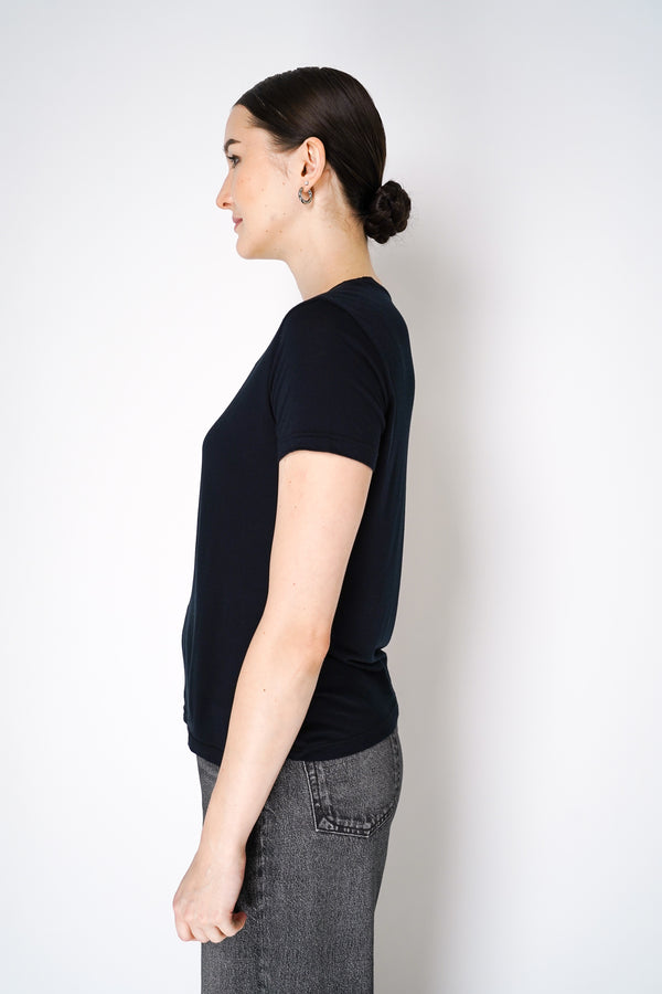 L'Agence Ellie Cashmere Jersey Tee in Black Vancouver. Shop Online or in Store.