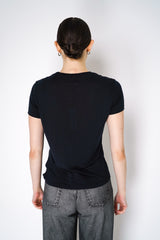 L'Agence Ellie Cashmere Jersey Tee in Black Vancouver. Shop Online or in Store.