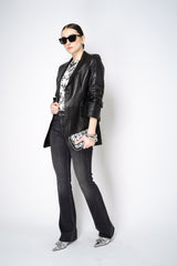L'Agence Ruth High Rise Boot Cut Jeans in Washed Black Vancouver. Shop Online or in Store.