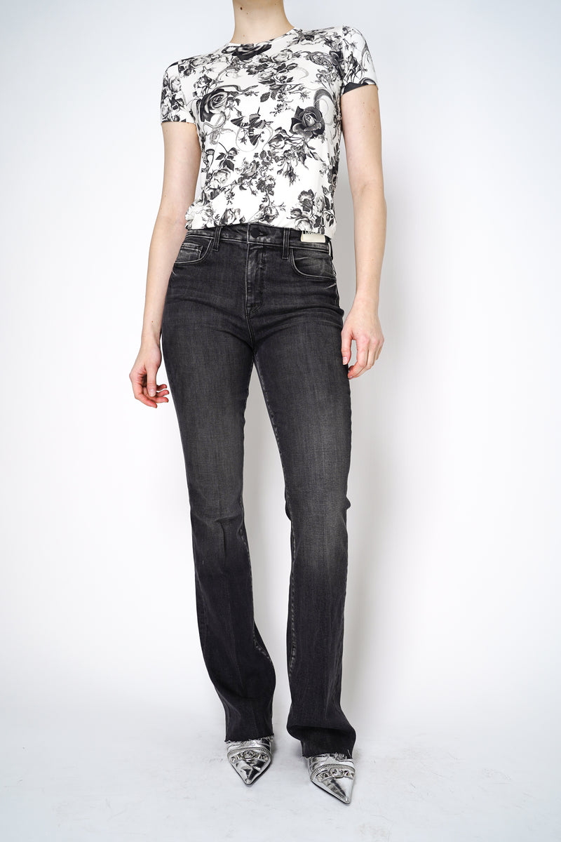 L'Agence Ruth High Rise Boot Cut Jeans in Washed Black Vancouver. Shop Online or in Store.