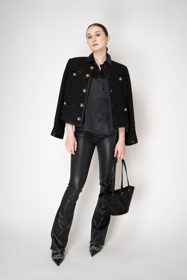 L'Agence Selma High Rise Coated Bootcut Jeans in Black Vancouver. Shop Online or in Store.