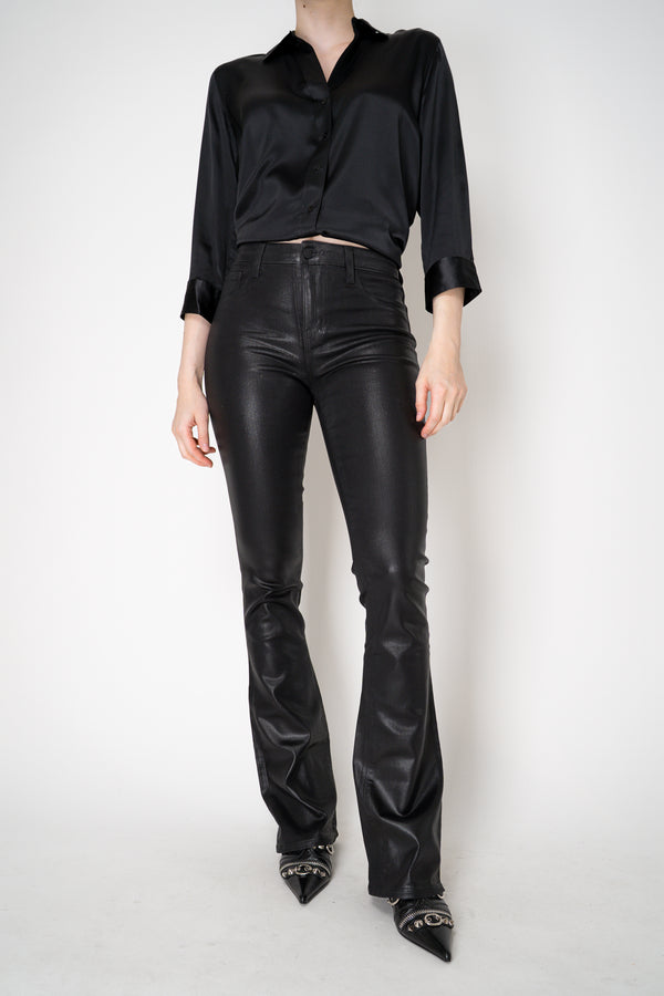 L'Agence Selma High Rise Coated Bootcut Jeans in Black Vancouver. Shop Online or in Store.