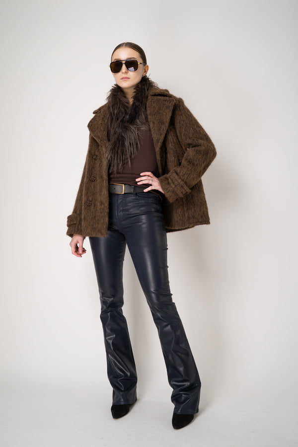 L'Agence Selma High Rise Coated Bootcut Jeans in Midnight Navy Vancouver. Shop Online or in Store.