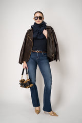 L'Agence Sneeki Low-Rise Straight-Leg Jean in Blue Vancouver. Shop Online or in Store.