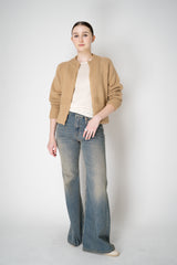 Lorena Antoniazzi 100% Wool Knit Cardigan in Pale Camel Vancouver. Shop Online or in Store.