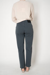 Lorena Antoniazzi 5-Pocket Tapered Cotton Trousers in Petrol Green Vancouver. Shop Online or in Store.