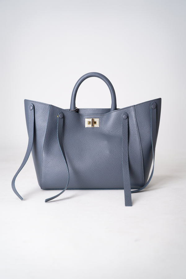 Lorena Antoniazzi Boat Shoulder Bag in Petrol Blue Vancouver. Shop Online or in Store
