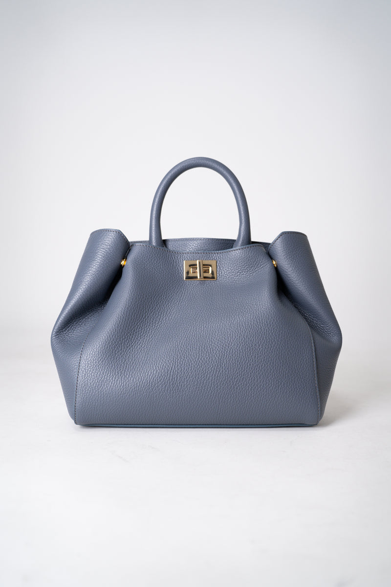 Lorena Antoniazzi Boat Shoulder Bag in Petrol Blue Vancouver. Shop Online or in Store