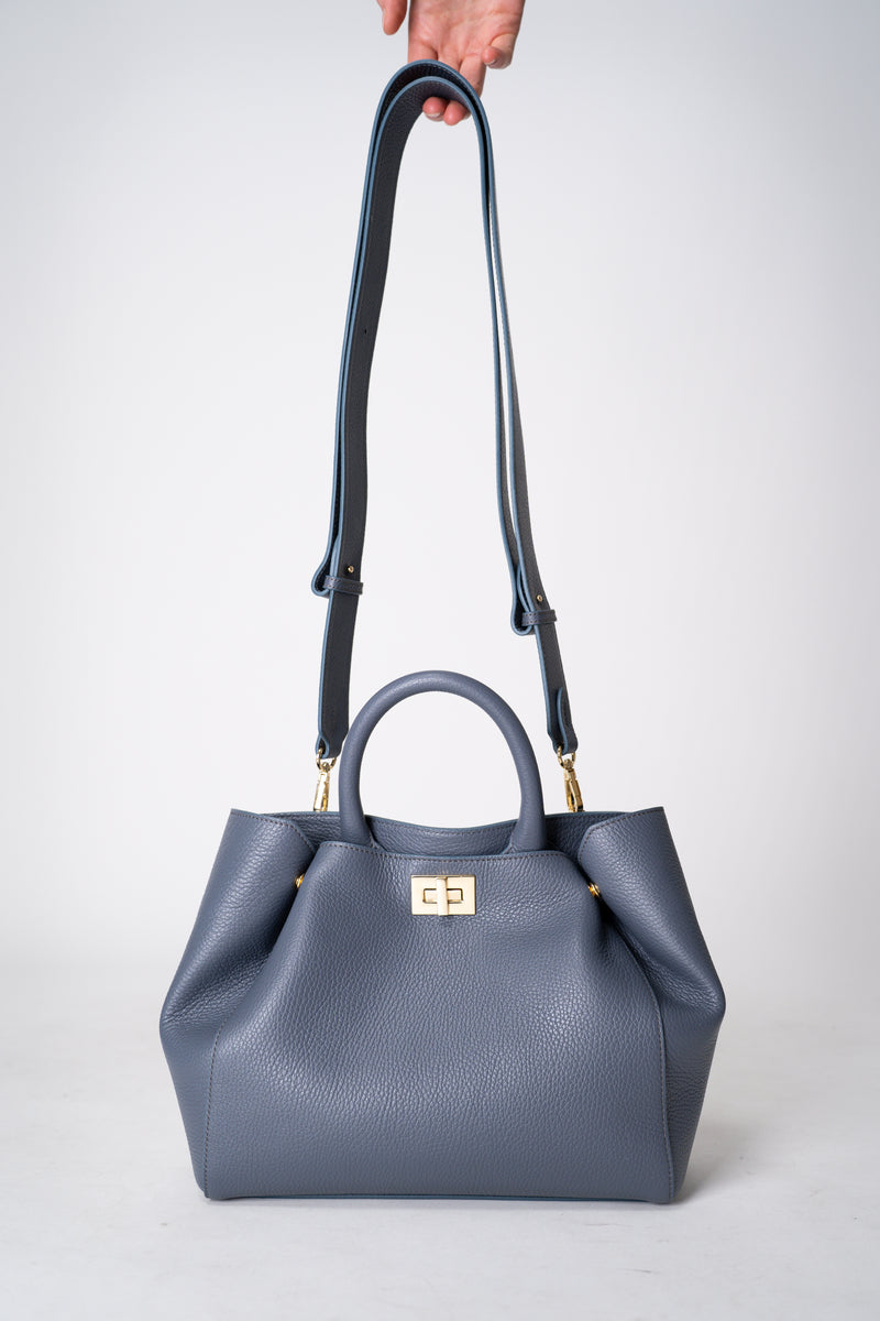 Lorena Antoniazzi Boat Shoulder Bag in Petrol Blue Vancouver. Shop Online or in Store