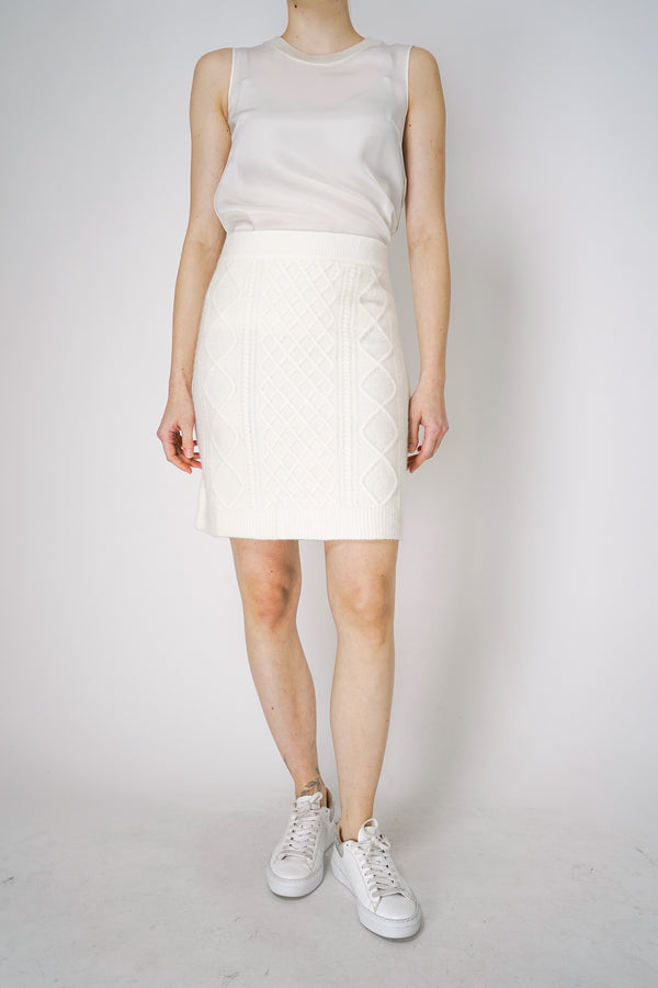 Lorena Antoniazzi Bouncy Knit Midi Skirt in Off-White Vancouver. Shop Online or in Store. 
