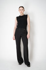 Lorena Antoniazzi Cady Straight Leg Trousers in Black Vancouver. Shop Online or in Store.