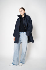 Lorena Antoniazzi Cashmere Blend Cable Knit Vest in Navy Vancouver. Shop Online or in Store.