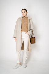 Lorena Antoniazzi Cashmere Blend Half-Zip Knit Vest in Camel Vancouver. Shop Online or in Store.
