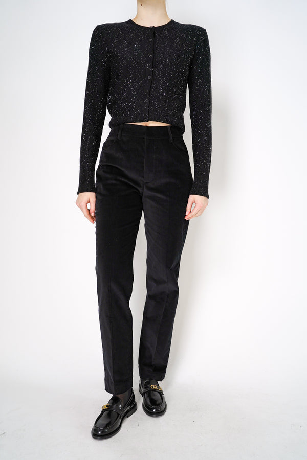 Lorena Antoniazzi  Corduroy Trousers in Black Vancouver. Shop Online or in Store. 
