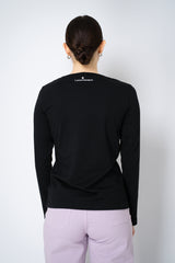 Lorena Antoniazzi Cotton Stretch Long Sleeve Top in Black Vancouver. Shop Online or in Store.