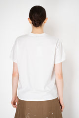 Lorena Antoniazzi Cotton T-Shirt With Beading Floral Embroidery in White Vancouver. Shop Online or in Store.