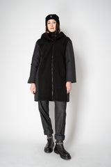 Lorena Antoniazzi Double Layer Ultimate Winter Hooded Parka in Black Vancouver. Shop Online or in Store.