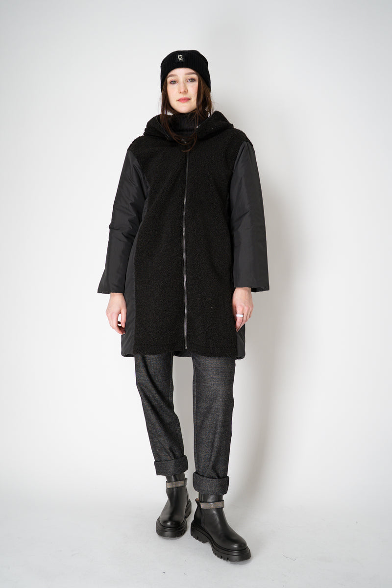 Lorena Antoniazzi Double Layer Ultimate Winter Hooded Parka in Black Vancouver. Shop Online or in Store.