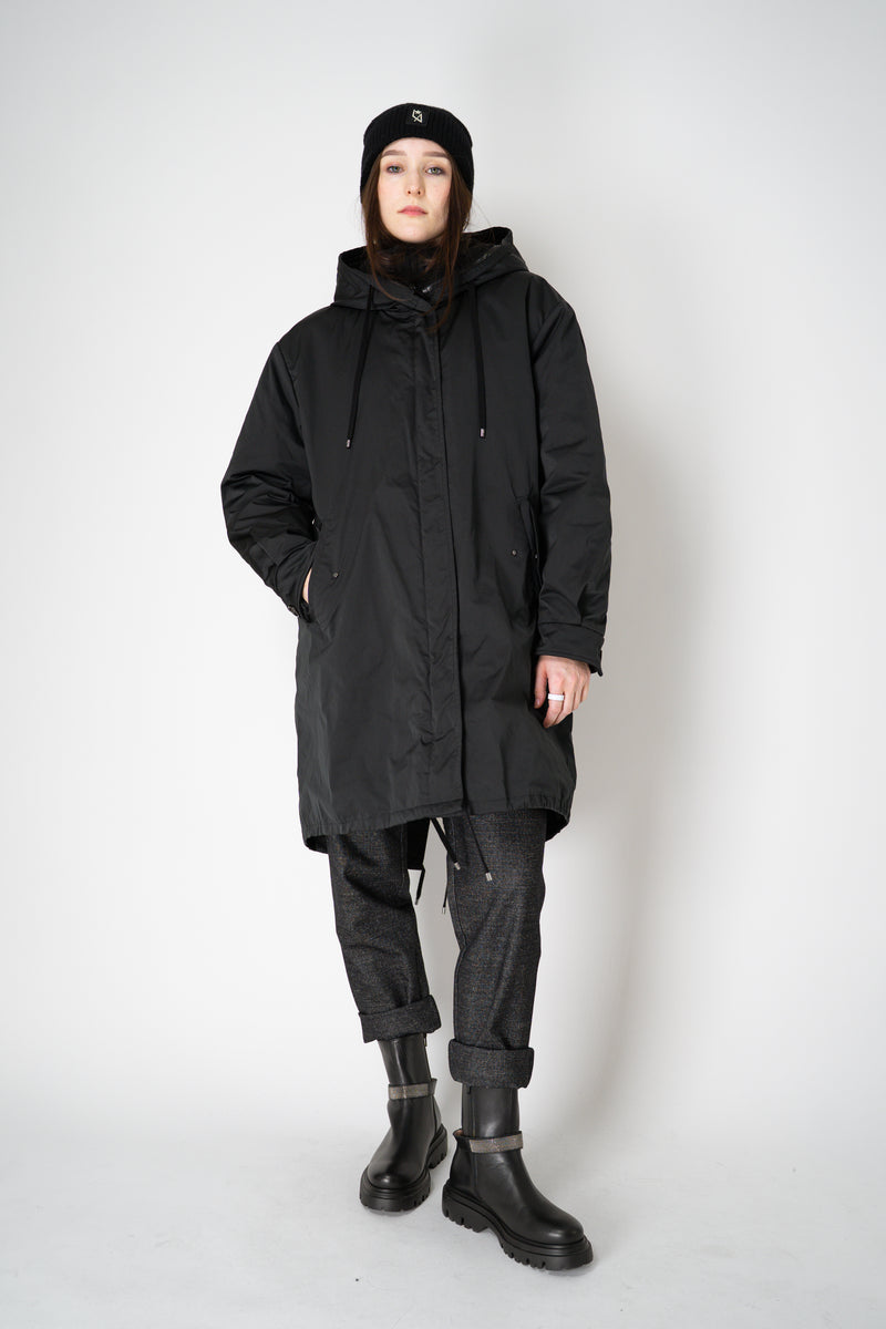 Lorena Antoniazzi Double Layer Ultimate Winter Hooded Parka in Black Vancouver. Shop Online or in Store.