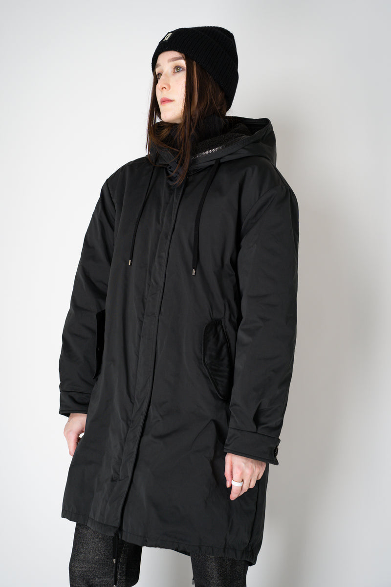 Lorena Antoniazzi Double Layer Ultimate Winter Hooded Parka in Black Vancouver. Shop Online or in Store.