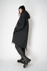 Lorena Antoniazzi Double Layer Ultimate Winter Hooded Parka in Black Vancouver. Shop Online or in Store.