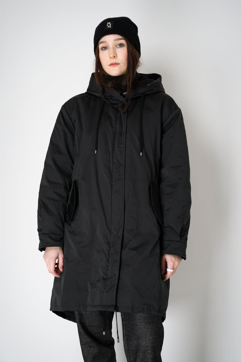 Lorena Antoniazzi Double Layer Ultimate Winter Hooded Parka in Black Vancouver. Shop Online or in Store.