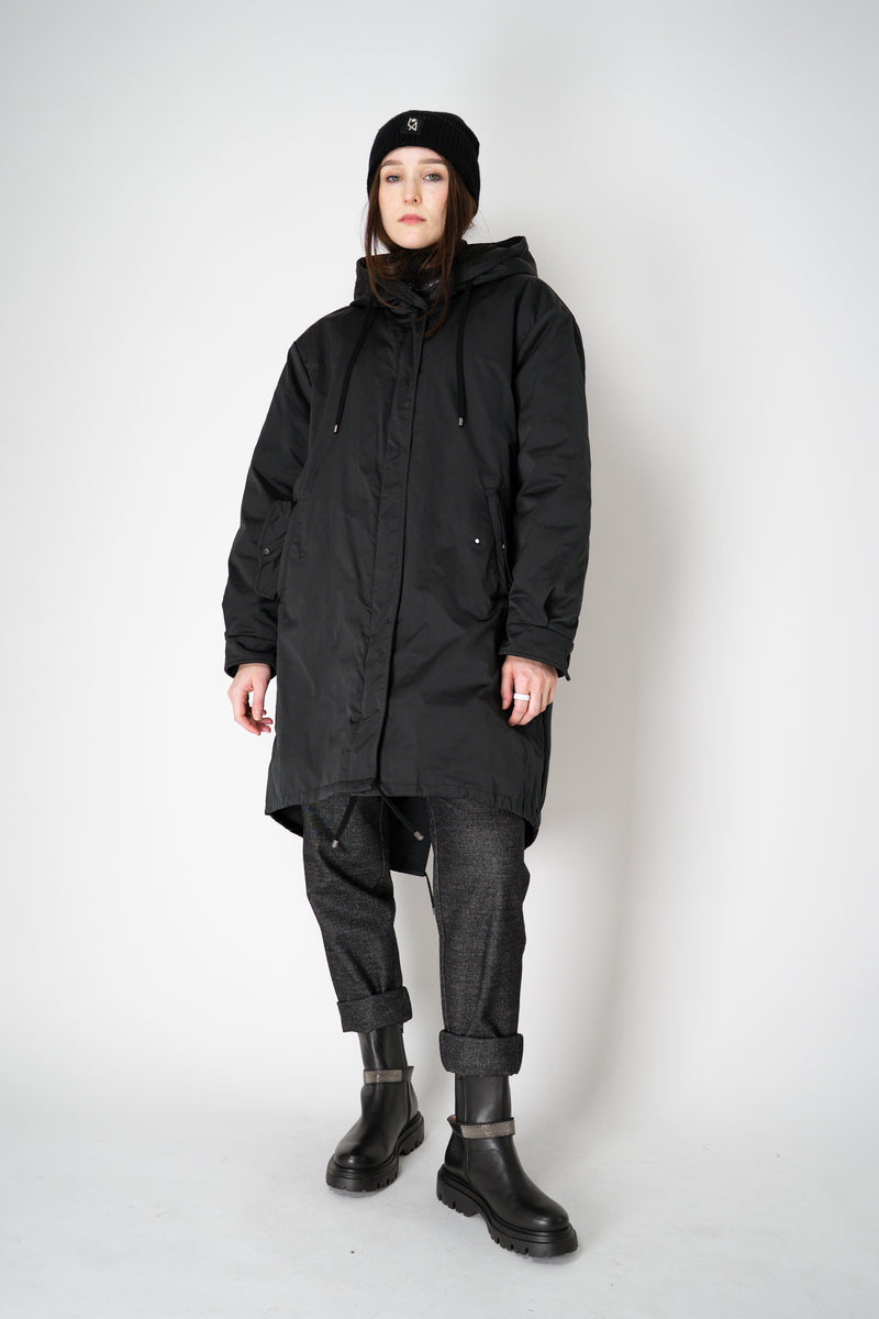 Lorena Antoniazzi Double Layer Ultimate Winter Hooded Parka in Black Vancouver. Shop Online or in Store.