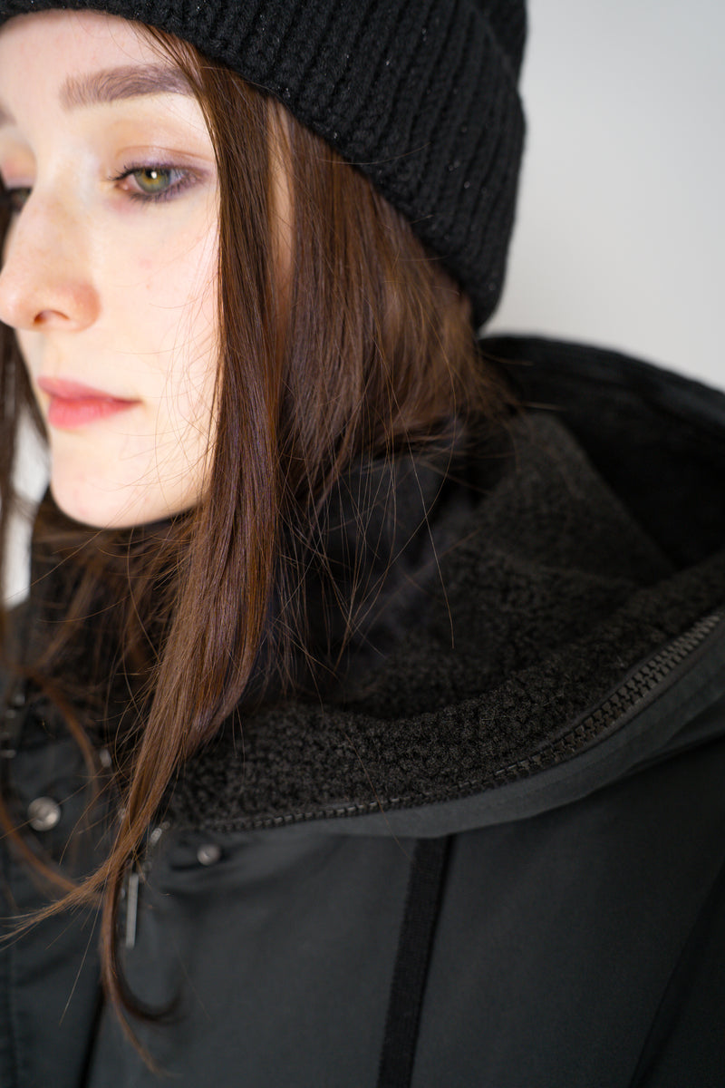 Lorena Antoniazzi Double Layer Ultimate Winter Hooded Parka in Black Vancouver. Shop Online or in Store.