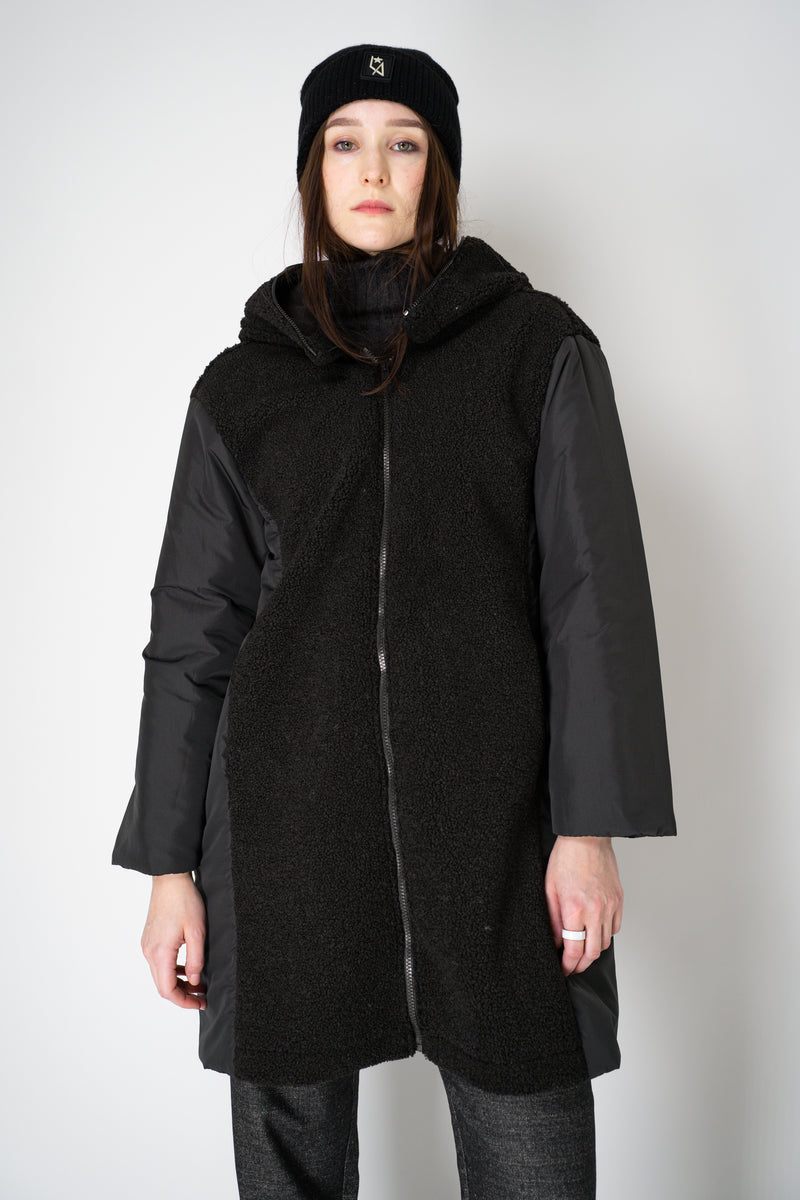 Lorena Antoniazzi Double Layer Ultimate Winter Hooded Parka in Black Vancouver. Shop Online or in Store.