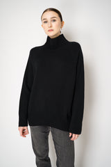 Lorena Antoniazzi Funnel Neck Cashmere Knit Pullover in Black Vancouver. Shop Online or in Store.