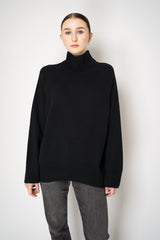 Lorena Antoniazzi Funnel Neck Cashmere Knit Pullover in Black Vancouver. Shop Online or in Store.