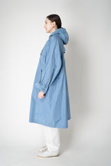 Lorena Antoniazzi Hooded Water Resistant Technical Taffeta Parka in Slate Blue Vancouver. Shop Online or in Store.