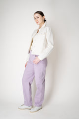 Lorena Antoniazzi Jean Jacket with Floral Embroidery in White Vancouver. Shop Online or in Store.