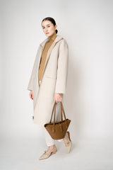 Lorena Antoniazzi Lightweight Virgin Wool Collared Ribbed Turtleneck in Camel Vancouver. Shop Online or in Store.