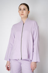 Lorena Antoniazzi Linen Lounge Jacket in Lilac Vancouver. Shop Online or in Store.