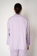 Lorena Antoniazzi Linen Lounge Jacket in Lilac Vancouver. Shop Online or in Store.