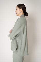 Lorena Antoniazzi Linen Lounge Jacket in Sage Green Vancouver. Shop Online or in Store.