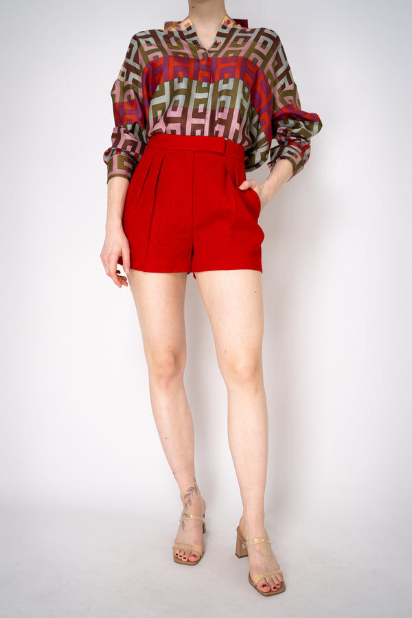 Lorena Antoniazzi Linen Shorts in Red Vancouver. Shop Online or in Store