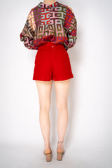 Lorena Antoniazzi Linen Shorts in Red Vancouver. Shop Online or in Store