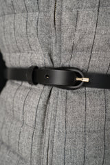 Lorena Antoniazzi Loop Leather Belt in Black Vancouver. Shop Online or in Store.