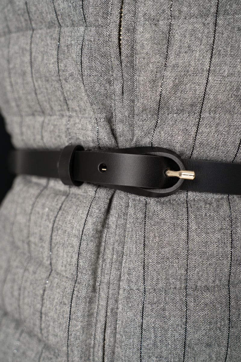 Lorena Antoniazzi Loop Leather Belt in Black Vancouver. Shop Online or in Store.
