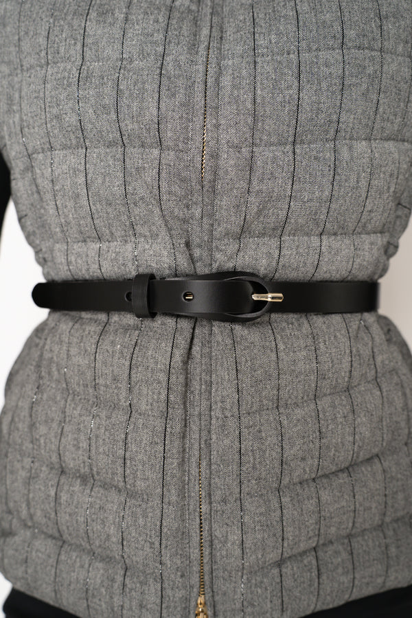 Lorena Antoniazzi Loop Leather Belt in Black Vancouver. Shop Online or in Store.