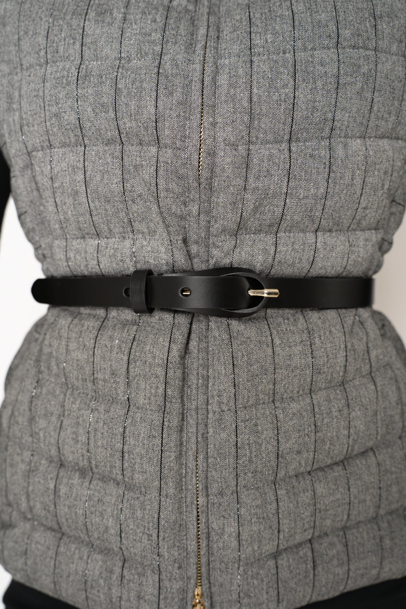 Lorena Antoniazzi Loop Leather Belt in Black Vancouver. Shop Online or in Store.
