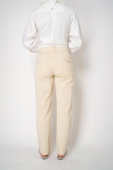 Lorena Antoniazzi Mid Rise Cropped Tapered Jeans in Vanilla Vancouver. Shop Online or in Store.