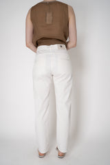 Lorena Antoniazzi Mid Rise Cropped Tapered Jeans in White Vancouver. Shop Online or in Store.