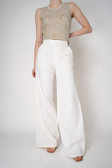 Lorena Antoniazzi Mid Rise Wide Leg Jeans in White Vancouver. Shop Online or in Store.
